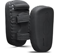 Mytra Fusion paos Muay Thai Curvo pao Muay Thai para Artes Marciales, Kickboxing, Taekwondo, Entrenamiento, paos Patadas Muay Thai Pads X 1 Unidad Individual (Negro (Par))