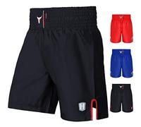 Mytra Fusion Satin Shorts de Boxeo, MMA, Combate, Ring y Entrenamiento (Negro, Grande)