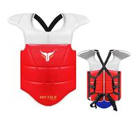 Mytra Fusion Taekwondo Chest Guard Chest & Belly Protector Body Shield Body Armor for Martial Arts (Red, Medium)