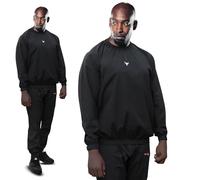 Mytra Fusion traje sauna Ultra Lightweight traje sauna boxeo 100% impermeable y resistente al viento trajes sauna para bajar de peso, hacer ejercicio, boxear, MMA y entrenar en gimnasio (XL, Black)