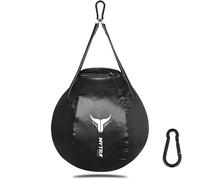Mytra Saco de Boxeo Redondo 2 Pies para MMA, Artes Marciales, Kickboxing y Muay Thai (Negro)