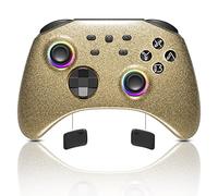 Mytrix Glitter Gradient Pro Controller, for Switch/OLED/Lite Steam Deck, Pro Controller with Turbo, Motion, Vibration, Wake-Up, Headphone Jack and Dynamic Joystick RGB Lighting, Gaming Genshin Impact
