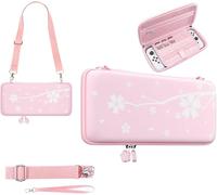Mytrix Switch 2 Carry Case Compatible with Nintendo Switch 2 Console, Accessories and Games, Portable Travel Case Bundle, Hardshell Pouch Girl Storage Bag, Sakura Cute Pink
