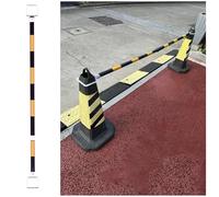 MYUYEE Barra cónica Reflectante portátil para estacionamientos de construcción de Carreteras Barras cónicas de tráfico livianas con biela retráctil Barras cónicas,Azul y Blanco-B-6.65 pies