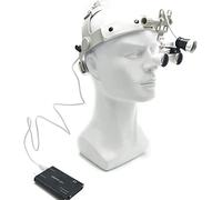 MYUYEE Binoculares Dentales De 2,5 X 420 Mm, Lupa, Diadema De Cuero Quirúrgico, Gafas De Aumento Y Faro Led De 3 W.