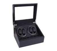 MYUYEE Caja para Relojes con Mecanismo De Cuerda Automático, Expositor con Motores Silenciosos, Mecanismo De Cuerda De Fibra De Carbono Y Cuero, Rotación Automática, E