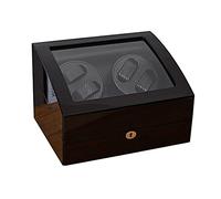 MYUYEE Cajas para Relojes Automáticas con Ruedas, con 4 Posiciones para Dar Cuerda Al Reloj Y 6 Espacios De Almacenamiento para Exhibición De Relojes De Hombre Y Mujer(Licenciado En Letras)