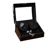 MYUYEE Cajas para Relojes Automáticas con Ruedas, con 4 Posiciones para Dar Cuerda Al Reloj Y 6 Espacios De Almacenamiento para Exhibición De Relojes De Hombre Y Mujer(Automóvil Club Británico)