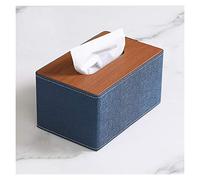 MYUYEE Cajas Porta Papel Porta Pañuelos La Mejor Opción para Regalos De Nuevos Hogares De Amigos Caja Dispensadora De Pañuelos De Cuero Sintético PU Adecuada para Vari(Azul)