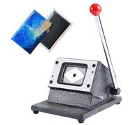 MYUYEE Cortadora De Insignias De 80 X 53 Mm, Máquina para Fabricar Botones, Máquina Cortadora De Imanes Fotográficos, Máquina Cortadora De Insignias Y Botones, Troqueladora