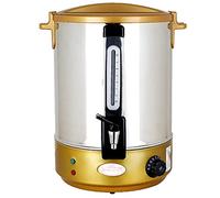 MYUYEE Dispensador De Agua Caliente con Caldera - Termo Eléctrico Ajustable para Hostelería con Indicador De Nivel De Agua para Preparación De Cerveza, Buffet Y Uso Comerci(Oro-50L)