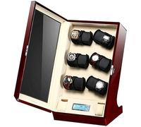 MYUYEE Enrolladores De Relojes De Madera para Relojes Automáticos, Estuches para Enrolladores De Relojes Mecánicos, Soporte Y Exhibición con 2 Posiciones De Recogida Y 6 Po