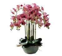 MYUYEE Flores Artificiales para Decoración 3D De Alta Simulación Táctil Ikebana Arreglos Florales Artificiales De Orquídeas Set De Flores Artificiales De Látex Phalaenopsis(B-Spotted Rood)