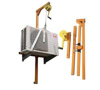 MYUYEE Herramienta de elevación para Aire Acondicionado grúa con cabrestante Manual autoblocante de 10/15/20 m y Soporte Plegable de Acero Inoxidable.,Cuerda de 15 m