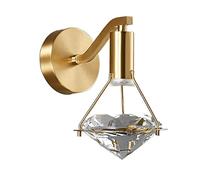 MYUYEE Illuminazione Da Parete, Lampada Da Parete In Cristallo per Testiera Della Camera Da Letto, Luce Notturna A Led Da 3W con 3 Modalità Di Colore, Applique Da Parete In