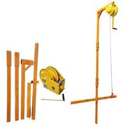 MYUYEE Instalación De Polipasto para Unidad Exterior De Aire Acondicionado, Cabrestante Autoblocante Y Soporte, Herramientas De Desmontaje Y Elevación A Gran(Soporte Engrosado De 5 HP + 10 M)