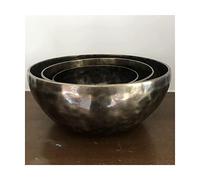 MYUYEE Juego De Cuencos Tibetanos para Yoga, Sanación De Chakras, Oración Y Atención Plena. Procedente De Nepal. Cuenco Budista De Metal Fácil De Tocar para Principiantes.