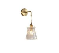 MYUYEE Lampada Da Parete Nordica In Ottone E Vetro, Lampada Da Parete Minimalista Di Design, Creativa per Soggiorno, Sala Da Pranzo, Bar, Camera Da Letto, Comodino, Lampada(Bicchiere)