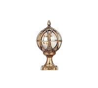 MYUYEE Lampada Da Parete Sferica per Esterni In Alluminio Pressofuso E Vetro, Impermeabile E Antiruggine, Facile Da Installare, con Paralume In Sabbia, per Cancello, Villa.(Ottone-32Cm)