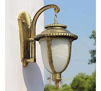 MYUYEE Lampada Da Parete Tradizionale per Esterni, Antracite Anticato, Stile Country Americano, Attacco E27, Effetto Gocce D'Acqua, Lanterna Da Parete per Esterni, Luce Da (Bronzo - 33 Cm)