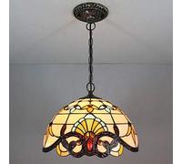 MYUYEE Lámpara Colgante Lllkkk, Luz Ambiental, Acabados Pintados, Cristal, Cristal Multitono, Candelabros Creativos Estilo Tiffany 85-