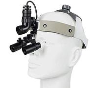 MYUYEE Lupa con Luz Frontal 4X para Examen Quirúrgico, Binoculares, Dentales, Cirugía Oral, Dental, Otorrinolaringológica Y Plástica.