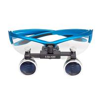 MYUYEE Lupa con Luz, Lupas Quirúrgicas Dentales, Ajuste Bidireccional De 3,5X, Montura para Gafas, Lupas Binoculares, Lupa De Vidrio Óptico con Lámpara Led F