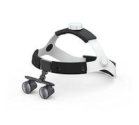 MYUYEE Lupa con Luz para Dentista, Cirugía Dental, Binoculares De 2,5X/3,5X, Gafas Ópticas para Cirugía Dental, Joyero O Pasatiempo.