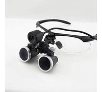 MYUYEE Lupas Dentales 2,5X/3,5X, Binoculares Quirúrgicos, Gafas Ópticas, Lupa para Cirugía Dental con Luz Led, Ideal para Odontología, Cirugía Plástica Y Oft