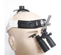 MYUYEE Lupas Dentales 5.0X, Lupas Binoculares, Gafas, Lupa De Diadema, Lupa Quirúrgica, Otorrinolaringología, Oftalmología con Luz Led