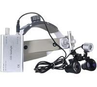 MYUYEE Lupas Dentales, Lupa Dental con Luz Led para Control De Conductos Radiculares, Implantes, Aumento De 3,5X Y 2,5X, Lupas Binoculares Quirúrgicas Dental