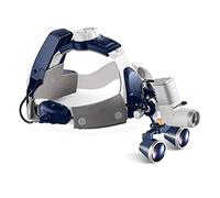 MYUYEE Lupas Dentales, Lupas Binoculares Quirúrgicas Dentales con Diadema De 2,5 X Y 3,5 X, Lupa Óptica De Cristal con Faro De 5 W.