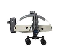 MYUYEE Lupas Dentales, Lupas Binoculares Quirúrgicas Dentales, Lupas De Diadema, Lupa 4X con Faros, Lupa para Estomatología, Ginecología, Cardiología, Neuroc