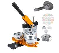 MYUYEE Máquina para Fabricar Botones De 25 Mm, Prensa Perforadora De Insignias Redondas con Cortador De Plástico, Kit De Prensa Perforadora De Insignias para Imanes De Neve