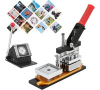 MYUYEE Máquina para Hacer Insignias, Fabricación De Insignias De Botones para Imanes De Nevera, Máquina para Imanes Fotográficos De Nevera, Máquina para Hacer Botones Cuadr