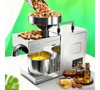 MYUYEE Máquina Prensadora De Aceite, Herramienta De Extracción De Aceite por Prensado En Frío Y En Caliente, Acero Inoxidable 304, Fácil De Instalar para Cacahuetes Y Semillas D