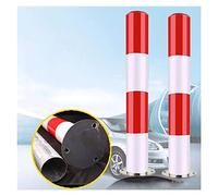 MYUYEE Poste de estacionamiento de Acero Conos de precaución para Carreteras y Calles bolardo de Seguridad Vial con Cinta Reflectante para Control de tráfico,Paquete de 2-75 cm/29,5 Pulgadas