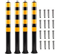 MYUYEE Poste delineador de tráfico Poste de Cono de Seguridad delineador Paquete de 1 2 y 4 Poste delineador de tráfico Conos bolardo de Seguridad Visual,Paquete de 4 - Alto: 120 cm/47,2 Pulgadas