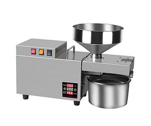 MYUYEE Prensa De Aceite Automática Comercial De 1200 W, Prensado En Frío Y En Caliente, 8-13 Kg/H, Funcionamiento Continuo 24 Horas, con 2 Varillas De Presión.