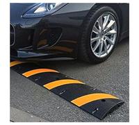 MYUYEE Reductores De Velocidad, Rampas De Reducción, Barreras De Goma para Carreteras, Amarillas Y Negras, para Entradas De Asfalto, Hormigón Y Grava En Inte(100X30X4Cm)