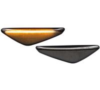 MYVPRO Indicador Espejo Lateral 2 Uds Marcador Lateral Coche LED Lámpara Señal Giro para BMW E46 2D 325Ci 330Ci Coupe Convertible 2003-2006 (Color : Smoke)