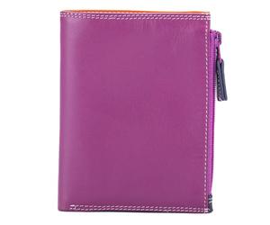 MYWALIT Bifold Wallet w/Double Zip Pouch, Sangria Multi
