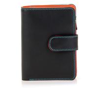 Mywalit Monedero mediano de piel con cierre a presión 13 cm negro