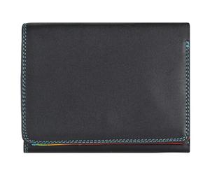 Mywalit Billetero mediano de tres pliegues Billetero de piel 12 cm negro