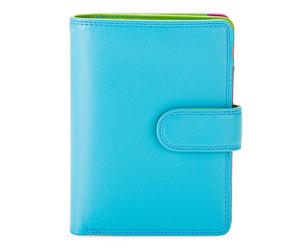 Mywalit Cartera mediana de piel 13 cm azul