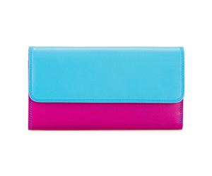 Mywalit Cartera tríptico con cremallera Cartera de piel 17 cm azul