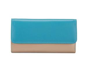 Mywalit Cartera tríptico con cremallera Cartera de piel 17 cm verde
