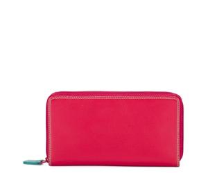 MYWALIT Large Double Zip Around Purse, Lipstick
