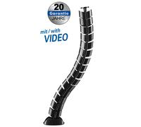 mywall Gestión de Cables HZ44SL con una Longitud de hasta 730 mm, gestión de Cables para escritorios con fijación por Tornillo, canaleta de Cable de Manguera Redonda, Sistema de Canales de 2