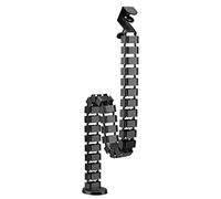 mywall Guía de Cables HZ43L con una Longitud de hasta 1,347 mm, gestión de Cables para escritorios con fijación de Abrazaderas, conducto de Cable Redondo, Sistema de 4 Canales con Estructura Modular